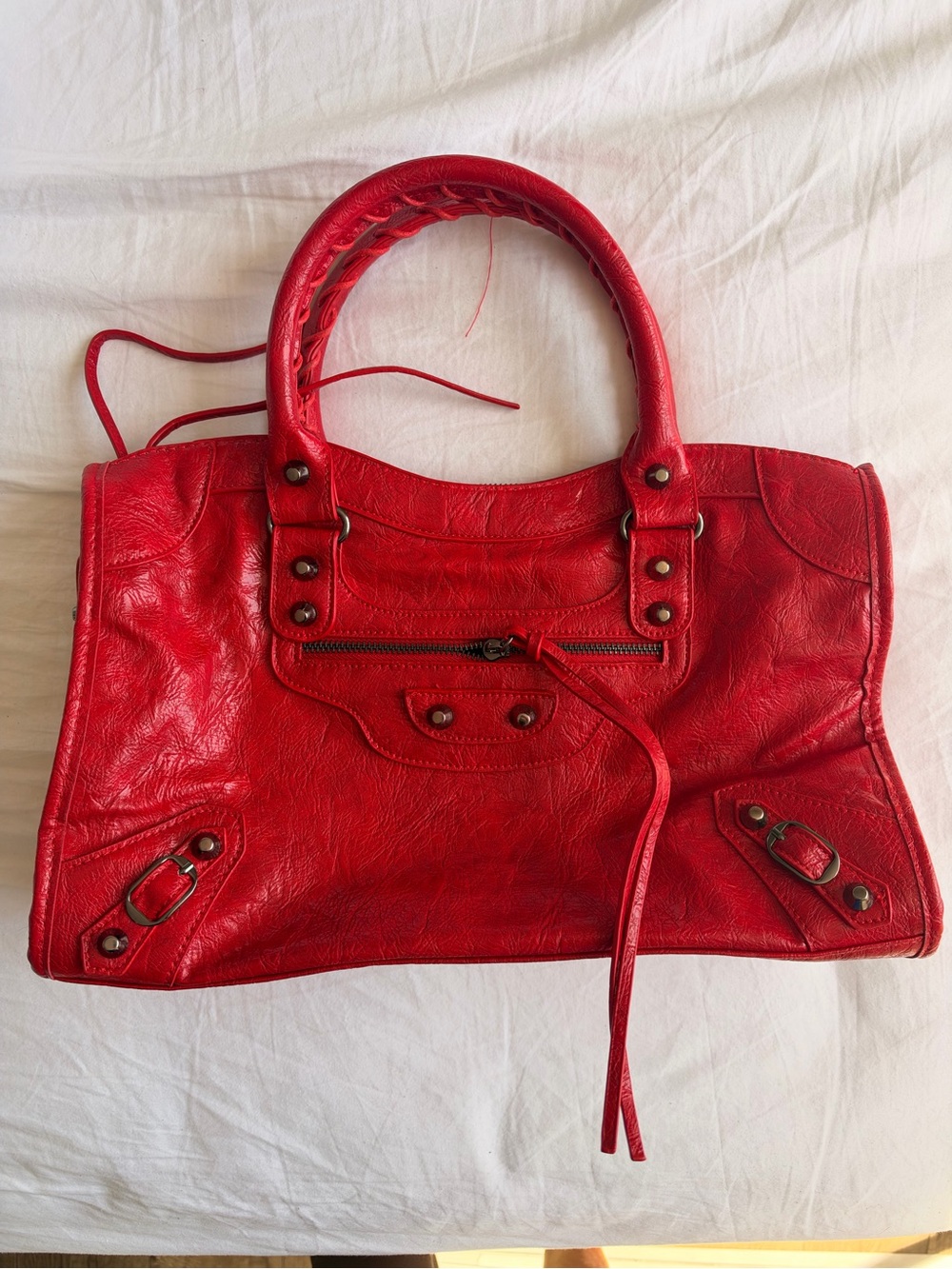 Red City Bag Satchel Handbag